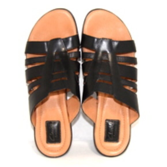 CLARKS ARTISAN Women’s Wedge Sandals - Black – Size: 10m - Picture 5 of 8